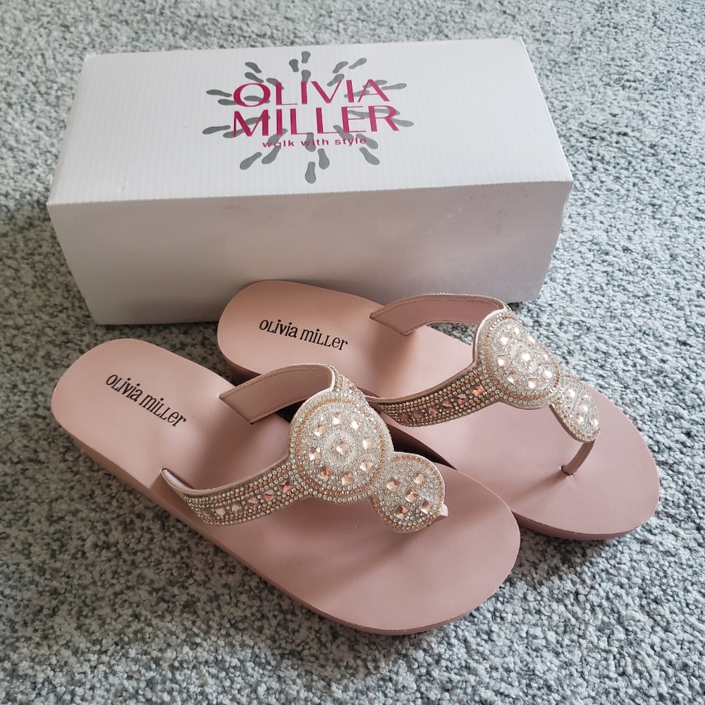 Olivia Miller Great Expectations Pink Sandals Size 9M